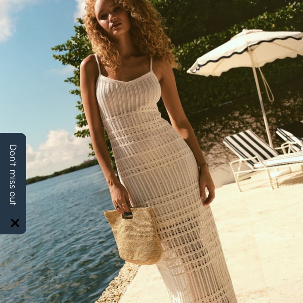Abercrombie Elegant Crochet hi this is Shannon Maxi Dress